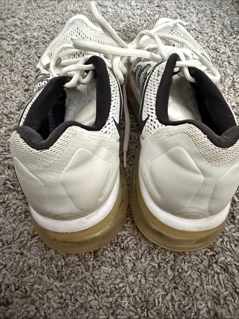 Nike Women’s White and Black Athletic Sneakers with Gum Outsole